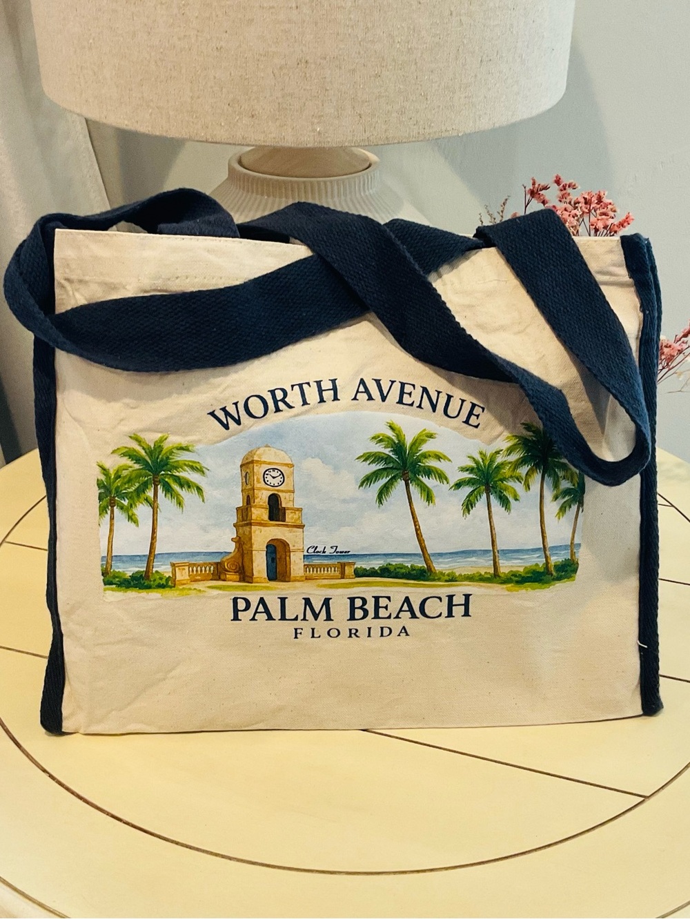 Cream Canvas Interior Tote